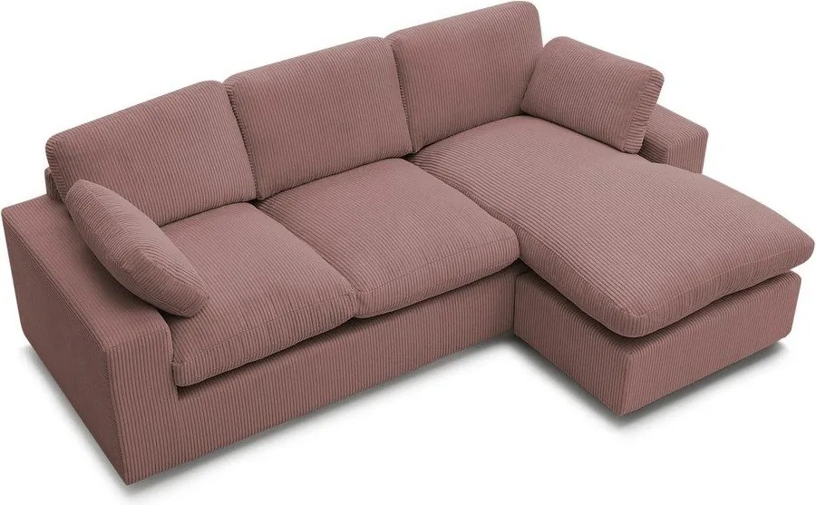 Różowy sztruksowy narożnik Belair – Bobochic Paris