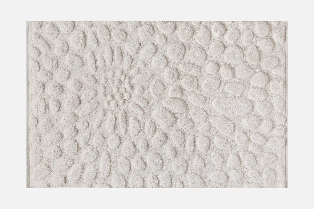 Dywan z wypukłym wzorem kamyczków ręcznie tuftowany 100% wełny - 160 x 230 cm - Kość słoniowa - ORABEL