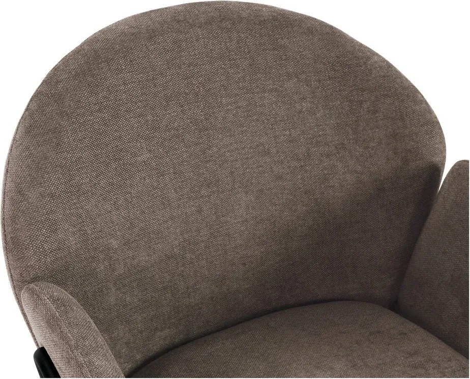 Brzoskwiniowe tapicerowane fotele jadalniane zestaw 2 szt. Aslin – MOME