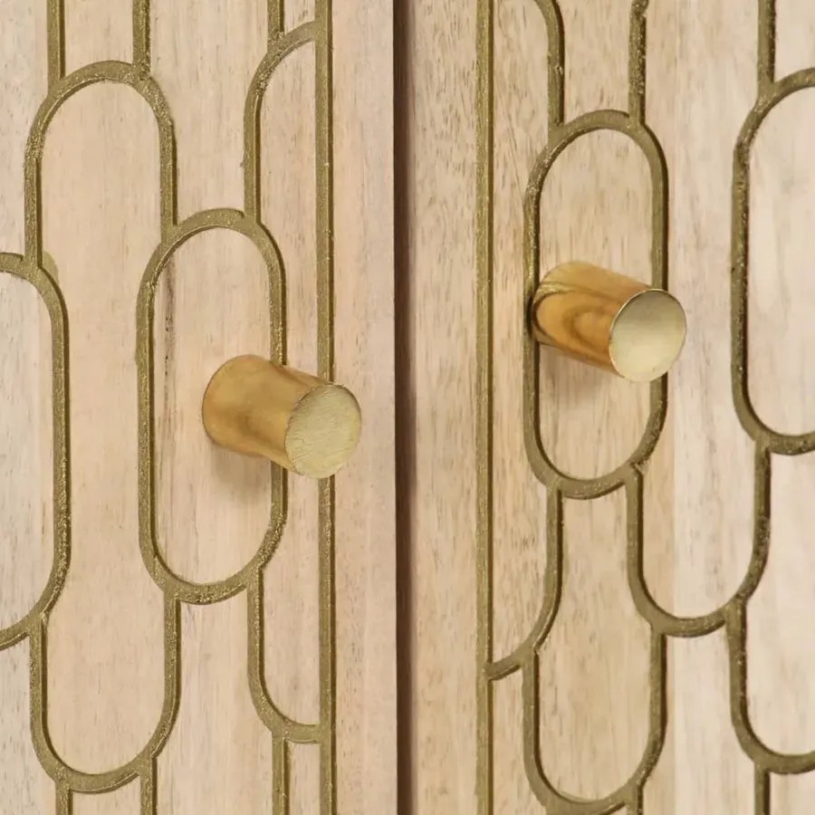 Dwudrzwiowa wysoka komoda w rustykalnym stylu - Nolen 4X