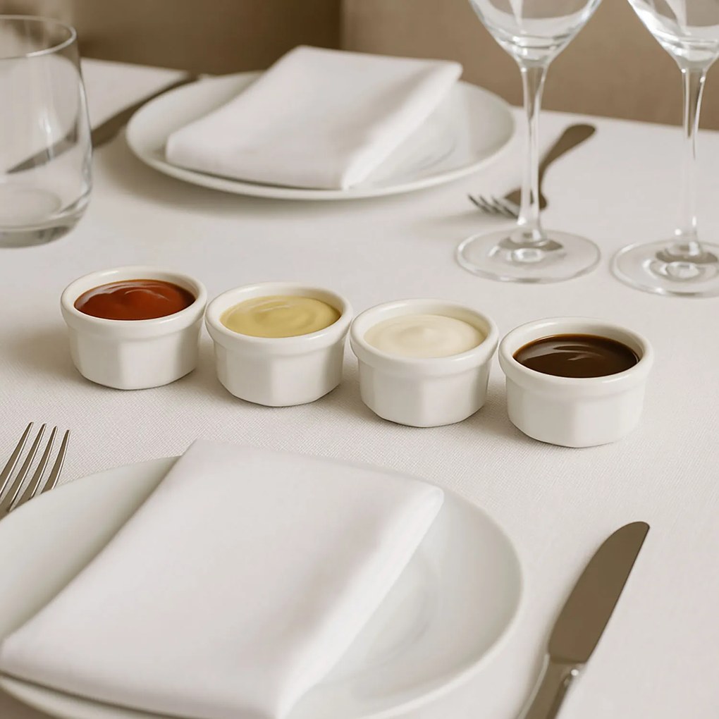 Miseczki na przekąski z porcelany, 4 szt.