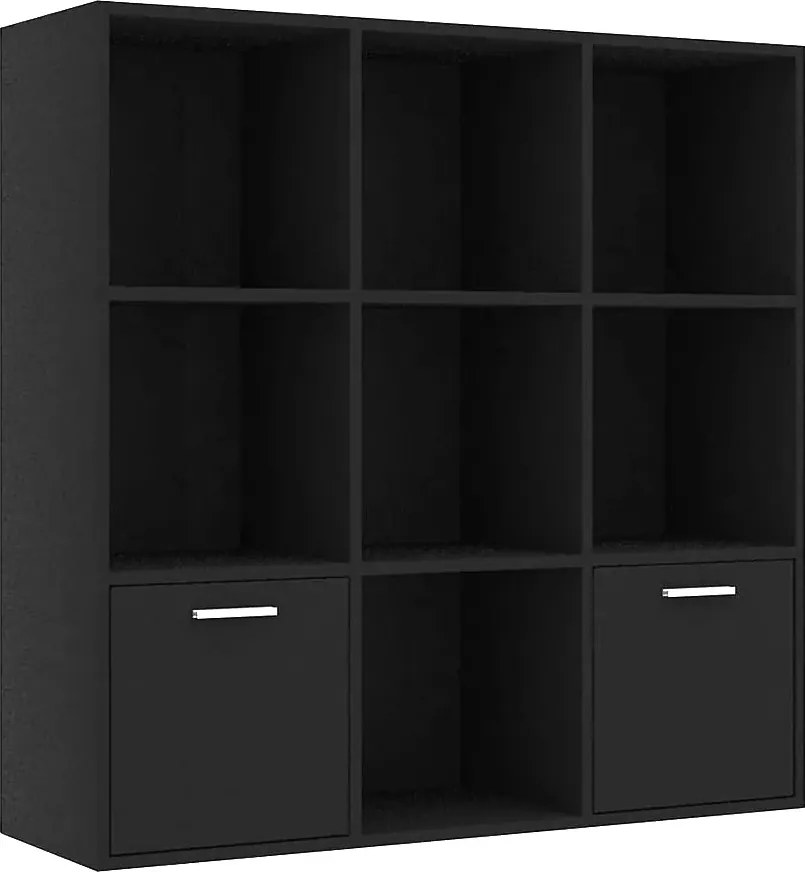 Czarny minimalistyczny regał C2-B17