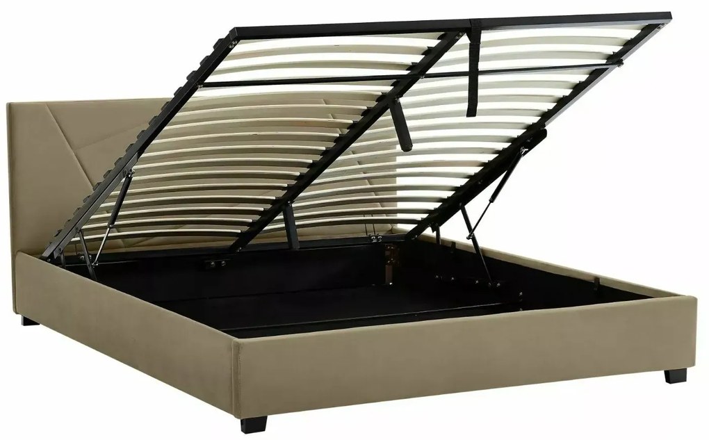 ŁÓŻKO COLUMBIA VELVET 160X200 KOLOR BEŻ BLUVEL 28 SIGNAL
