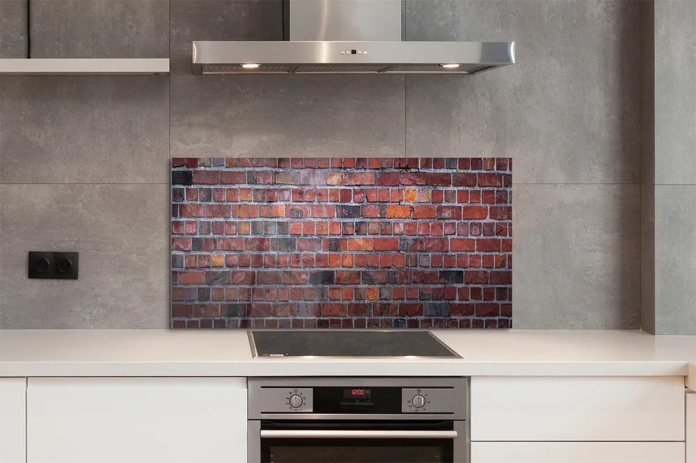 Szklany Panel Ściana z Industrialnej Cegły