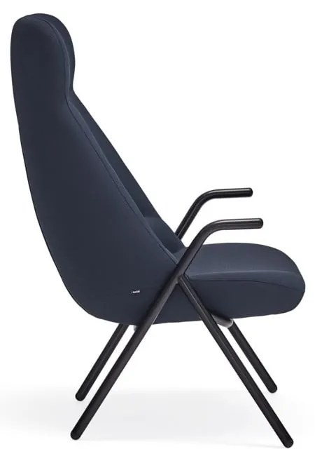 Ciemnoniebieski fotel Teulat Dins, wys. 114 cm