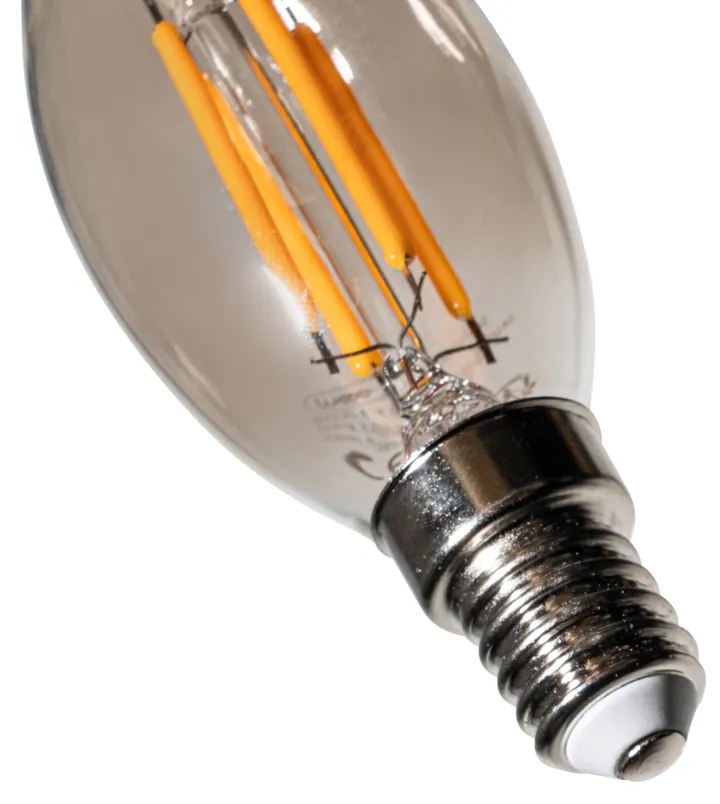 Zestaw 5 ściemnialnych żarówek LED E14 BXS35 Smoke 4W 300 lm 2200K
