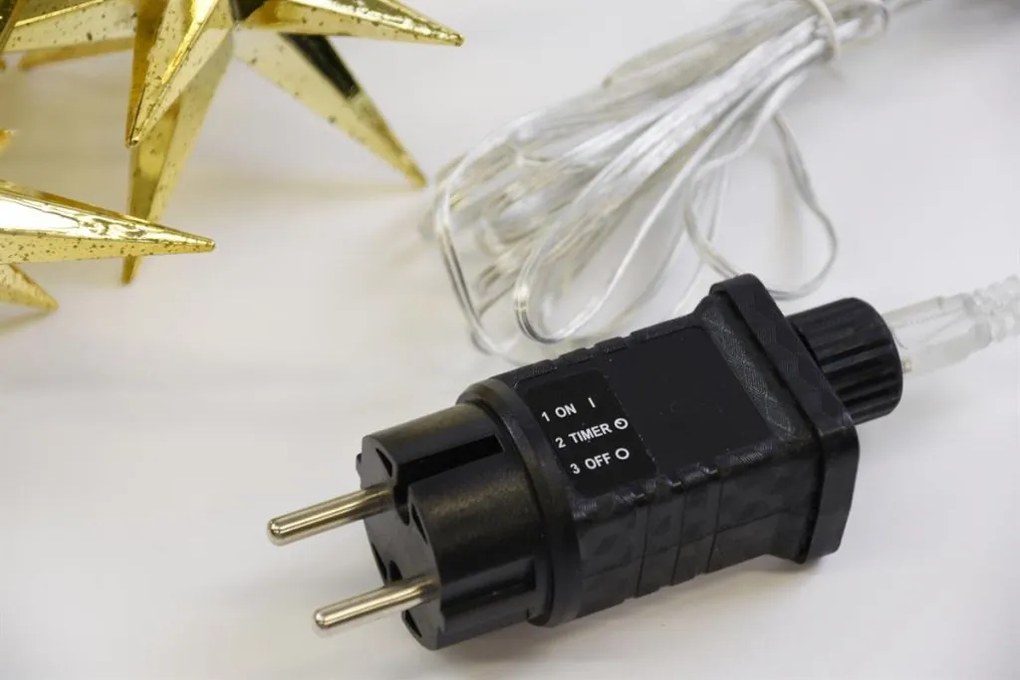 Łańcuch świetlny LED, 10 diod LED, gwiazdy, 12 cm