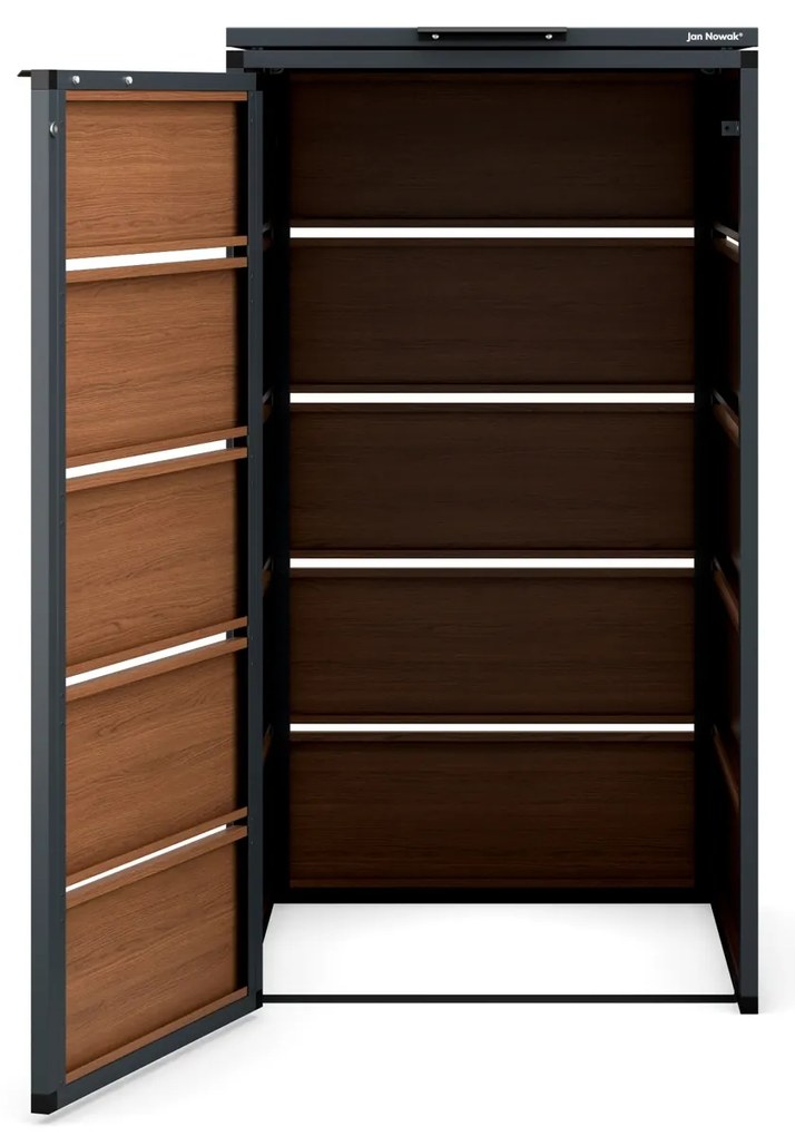 Zabudowa śmietnikowa 120L jednokomorowa, antracyt - orzech