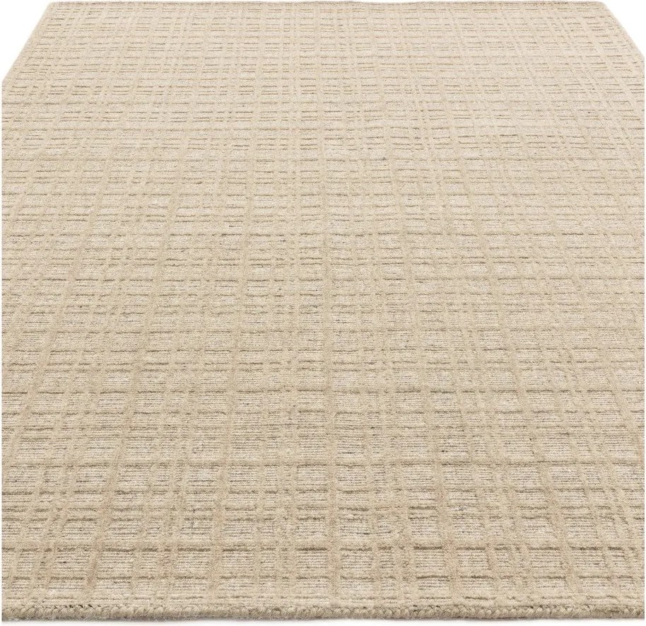 Kremowy dywan z mieszanki wełny tkany ręcznie 200x290 cm Thatch Sand – Asiatic Carpets