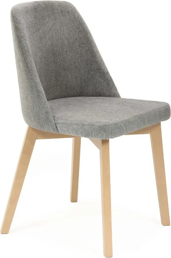Szare krzesło drewniane do stołu dąb artisan L4-S79