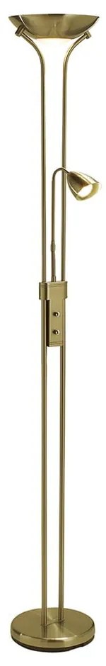 Lampa stojąca w kolorze złota z metalowym kloszem (wysokość 180 cm) Detroit – Markslöjd