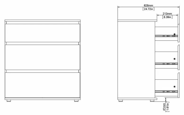 Niska komoda w dekorze dębu 77x84 cm Nova – Tvilum