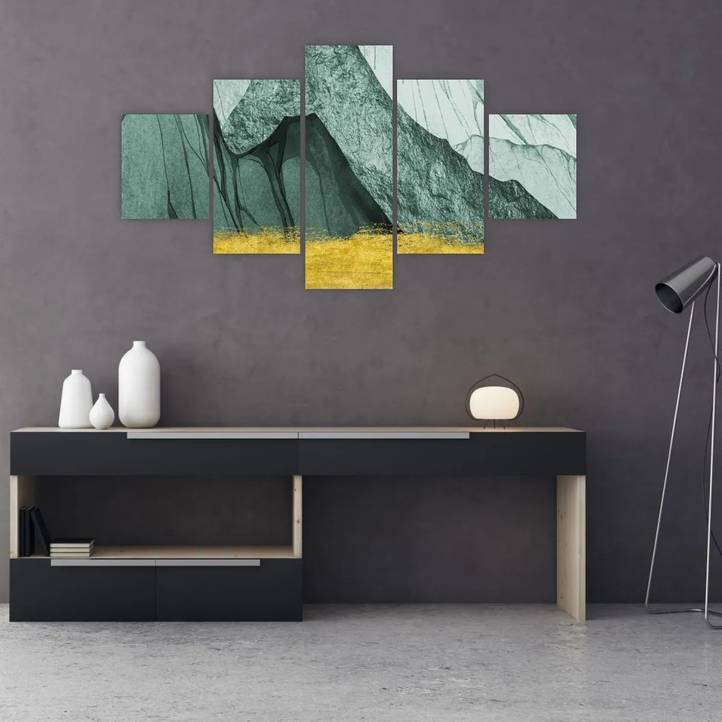 Obraz - Emerald Mountains N⁰2 (125x70 cm)