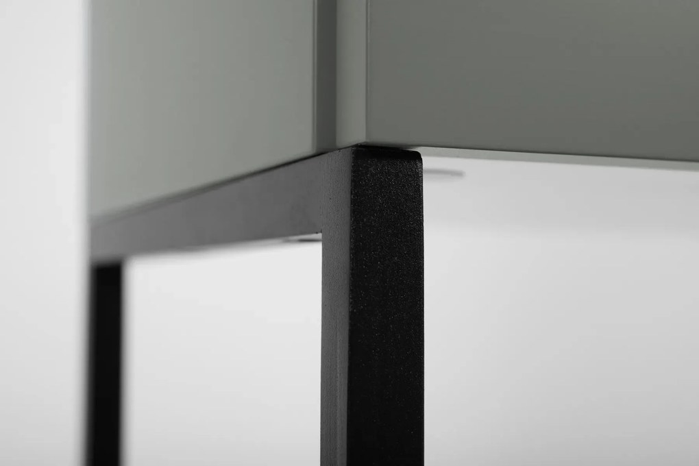 Szafka łazienkowa LOV 33 cm szaro-zielony półmat wysoka KROFAM