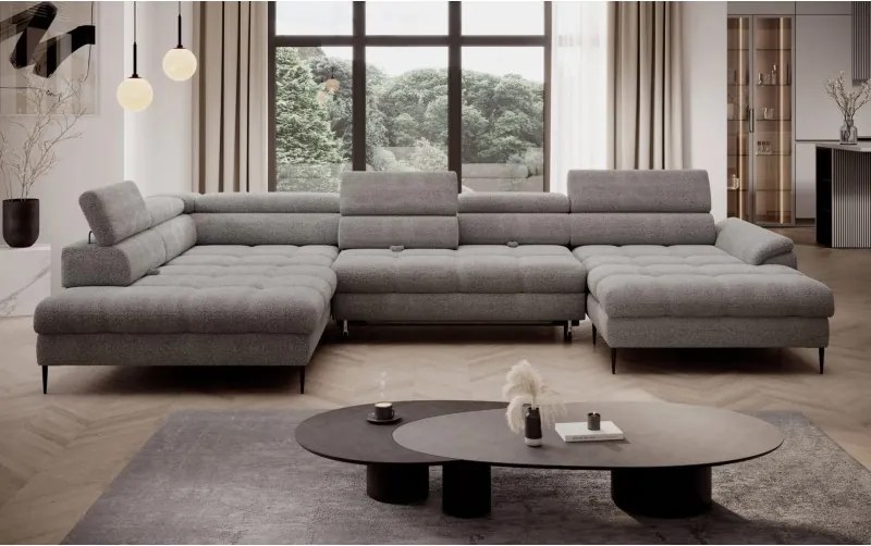 Narożnik EMPOLI XL w układzie U Lewostronny z funkcją spania Lewostronny w ktaninie AUSTIN 20 WERSAL