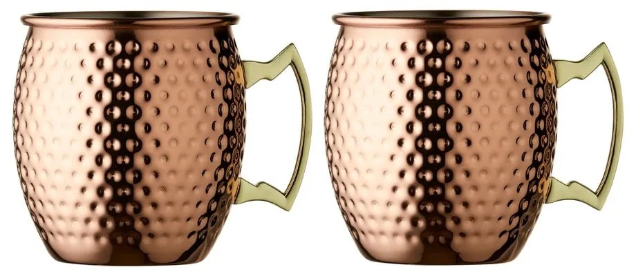 Stalowe kubki w kolorze miedzi zestaw 2 szt. 400 ml Moscow Mule – Lyngby Glas