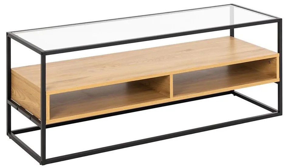 Szafka RTV ZEIN dąb/czarny