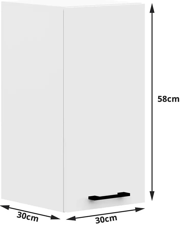 Biały zestaw mebli kuchennych narożnych 300 cm F8-A03