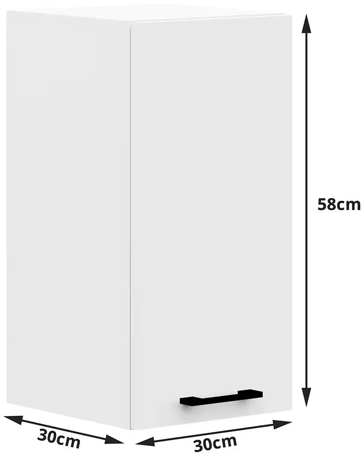 Biały zestaw mebli kuchennych narożnych 300 cm - Tereza