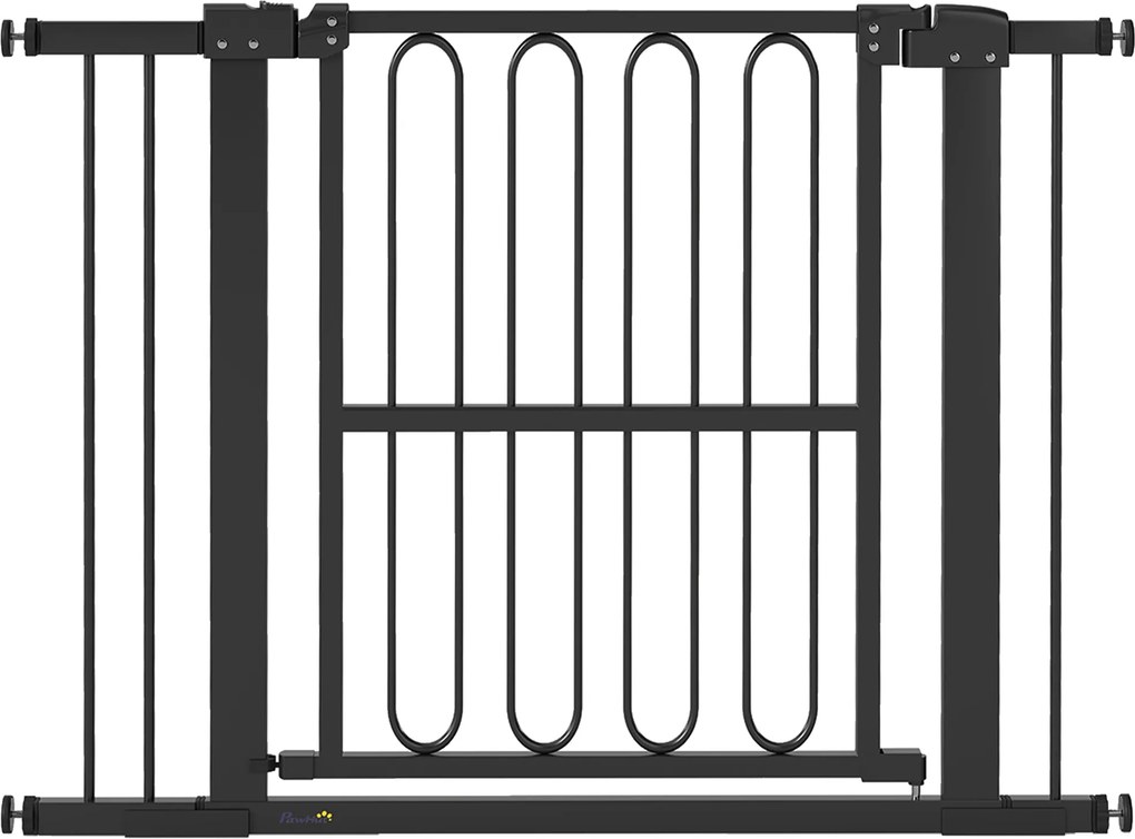 PawHut Bramka ochronna dla psów, 76-104 cm, bramka bez wiercenia, bramka schodowa
