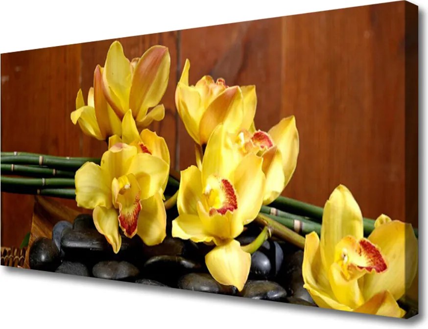 Obraz canvas na ścianę Fioletowa Orchidea w Detalu