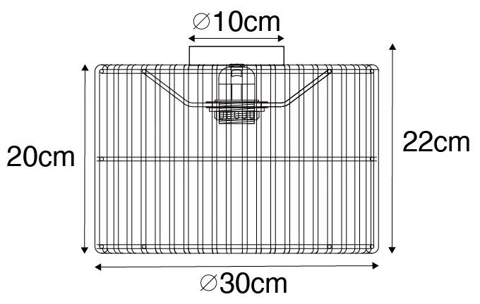 Orientalna lampa sufitowa z rattanu - Maud