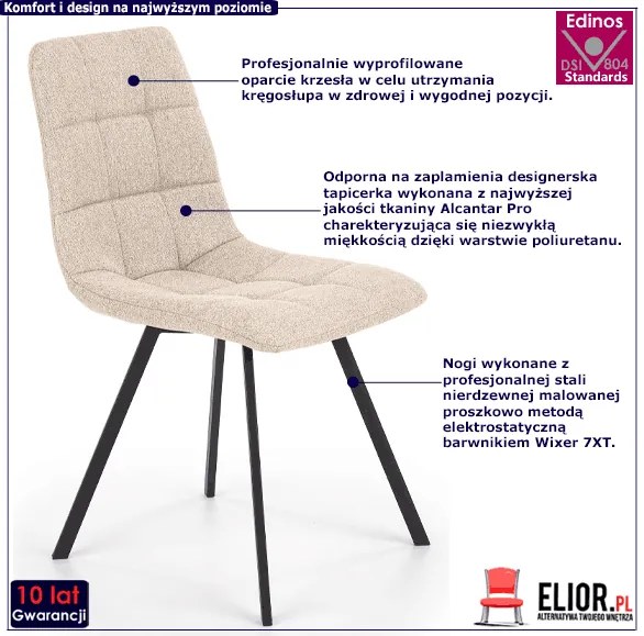 Beżowe industrialne krzesło C6-H40