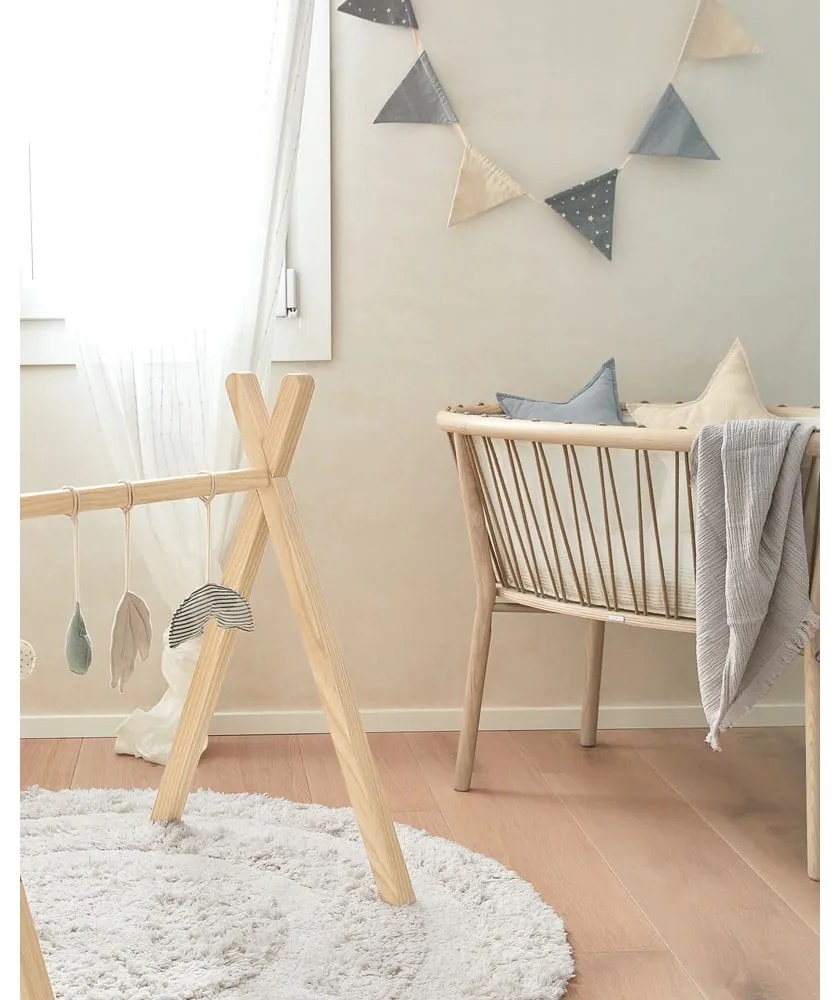 Naturalne łóżeczko dziecięce Kave Home Leonela, 40x75 cm