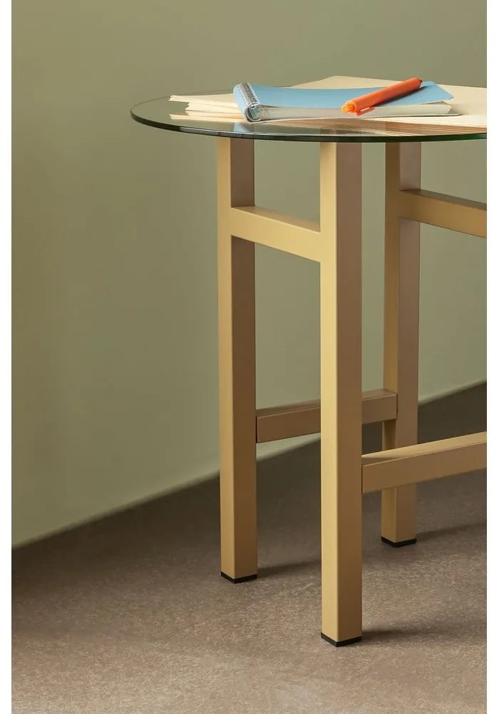 Okrągły stolik ze szklanym blatem ø 40 cm Elevate – Hübsch
