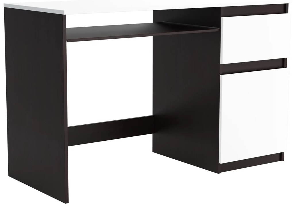 Biurko komputerowe młodzieżowe szkolne 120 cm REMI1 Wenge/Biały