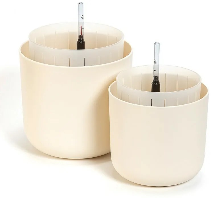 Plastia Doniczka samonawadniająca Tolita Air kremowy, śr. 19 cm, śred. 19 cm