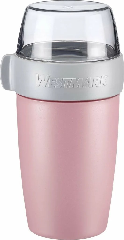 Westmark Dwuczęściowy pojemnik na żywność, 700 ml, różowy, S