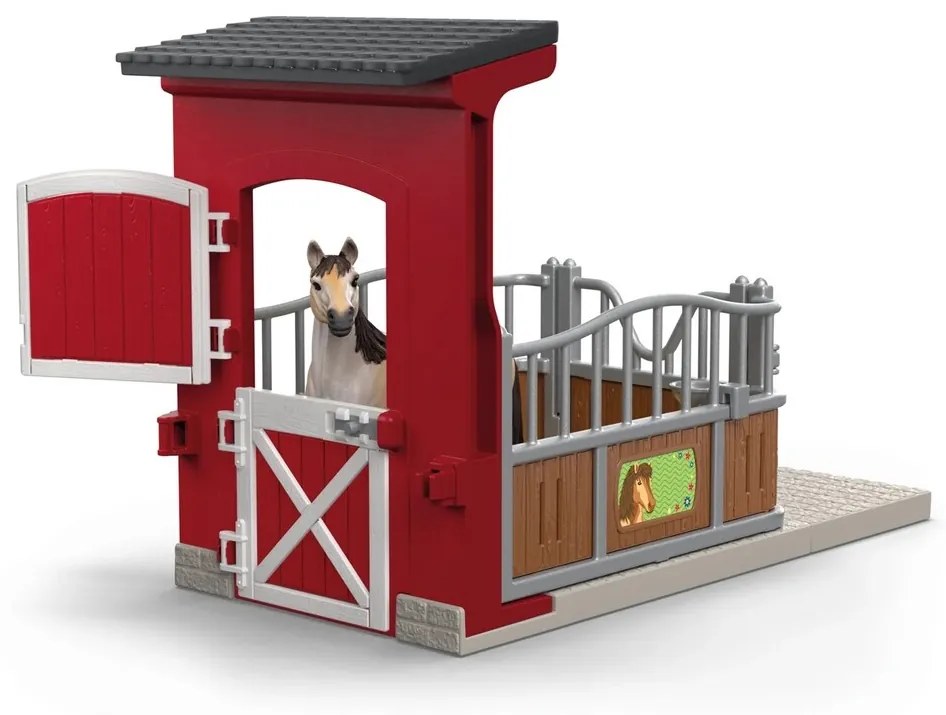 Schleich 42724 Boks dla pony z klaczą mustang