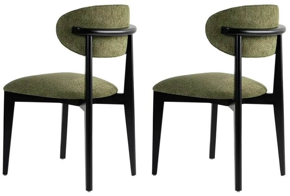 Zestaw krzeseł do jadalni Lionte Green and Black,2 szt.