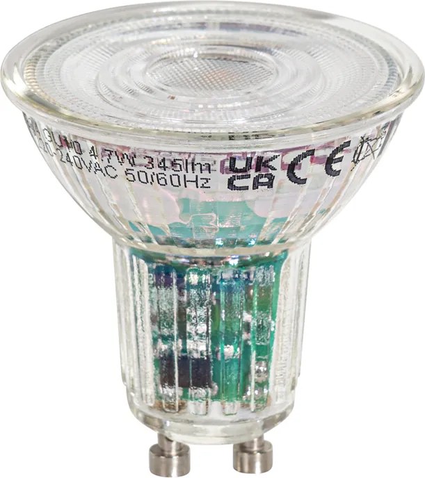 Zestaw 5 inteligentnych żarówek LED GU10 50mm przezroczystych 4,7W 345 lm 2200-4000K