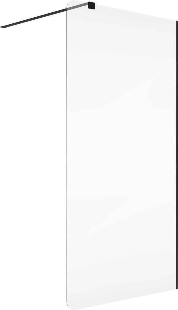 Ścianka prysznicowa WALK IN FIX przezroczysta 8 mm MOLIS NATURE clear Round MASSI I Różne rozmiary : Kolor profili kabiny - złoty szczotkowany, Szerokość ścianki - 70 cm, Typ montażu - WALK in FIX (Do ściany)