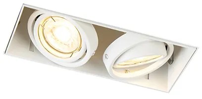 Inteligentny podtynkowy reflektor biały bez obramowania w komplecie z 2 żarówkami Wi-Fi GU10 - Oneon 2 Nowoczesny Oswietlenie wewnetrzne