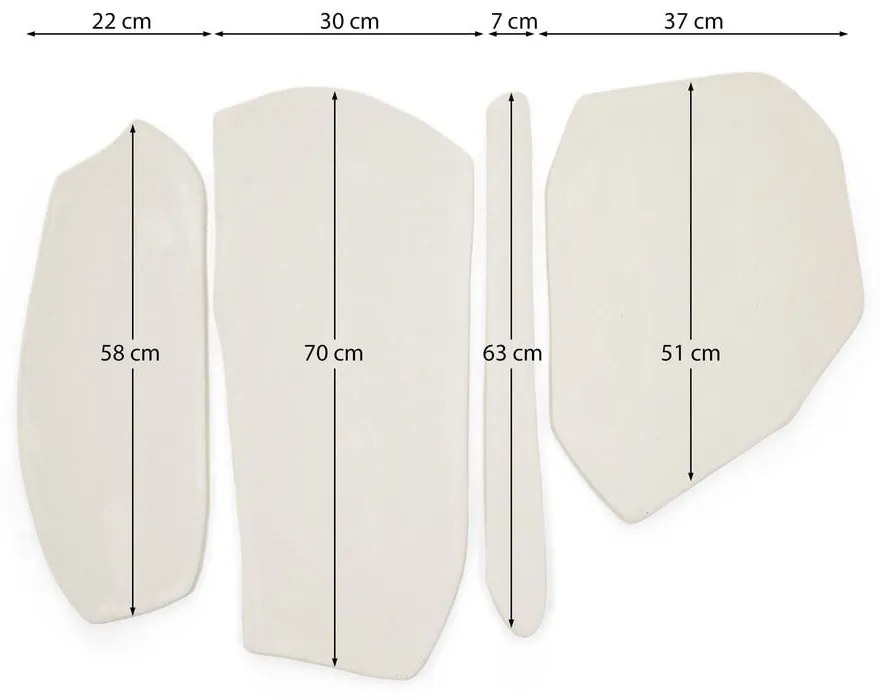 Dekoracje ścienne zestaw 4 szt. 95x68 cm Siluna – Kave Home