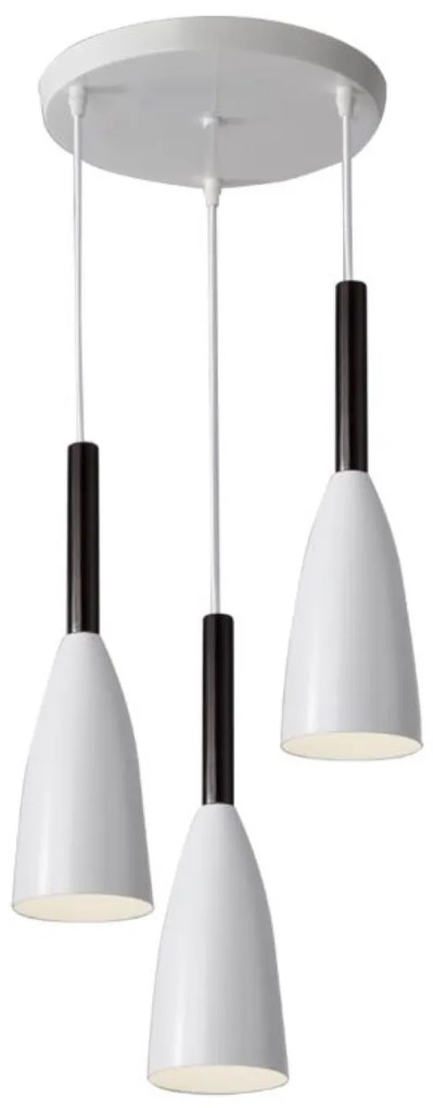 Lampa sufitowa metalowa klosz wisząca AT23-3SZ-White