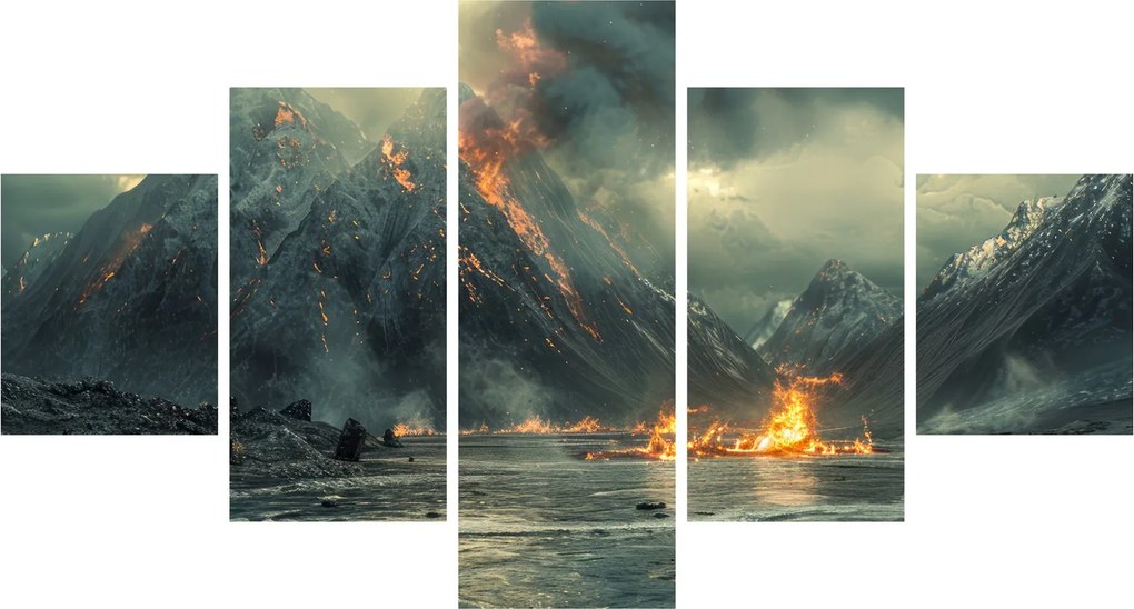 Obraz - Erupcja wulkanu (125x70 cm)