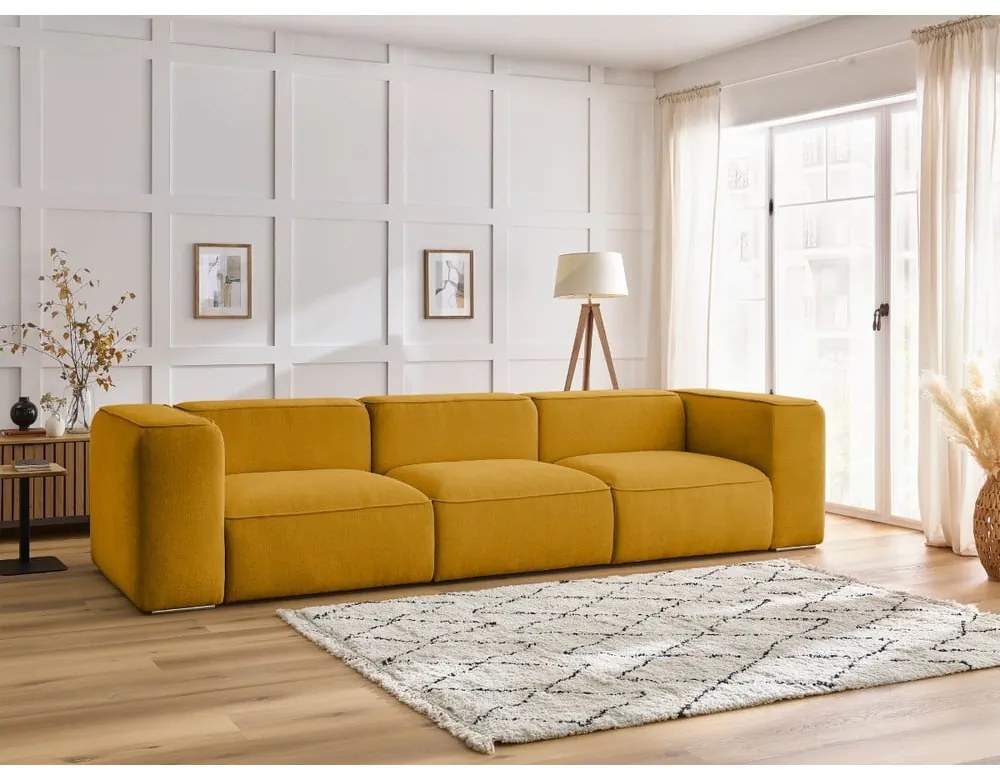 Sofa w kolorze ochry 345 cm Zephyr – Bobochic Paris