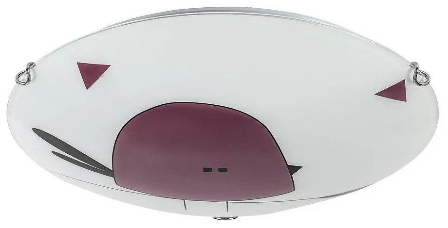 Rabalux 71278 Szklana lampa sufitowa dla dzieci Fowly, biała
