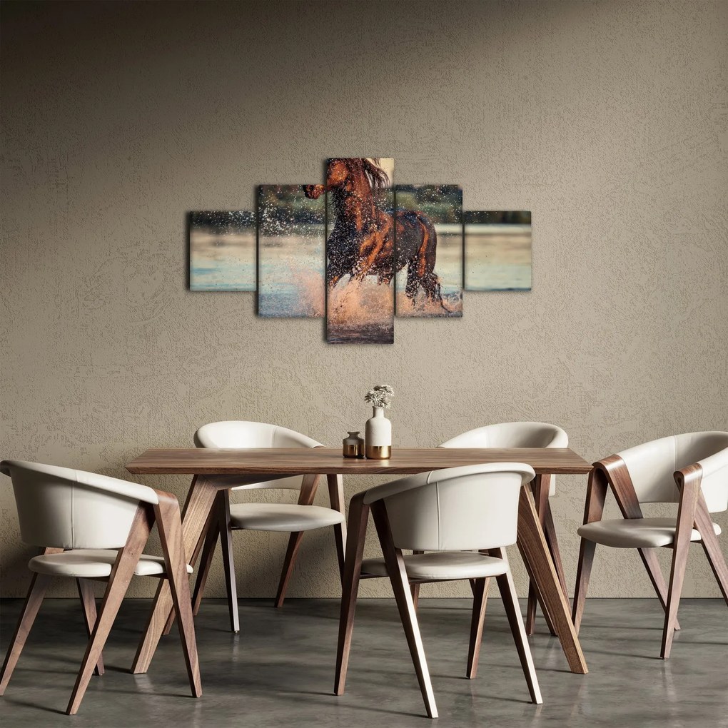 Obraz - Biegnący koń (125x70 cm)