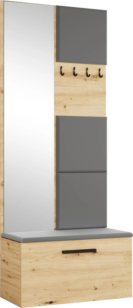 Masseno Garderoba MODULO 201,2/204/40 cm do Przedpokoju Nowoczesna Dąb Artisan