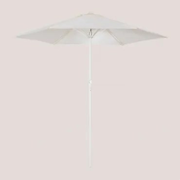 Parasol Ø235 Cm Z Tkaniny I Aluminium Jaden Gardenia Biel - Sklum