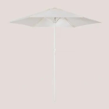 Parasol Z Tkaniny I Aluminium (ø235 Cm) Jaden Gardenia Biel - Sklum