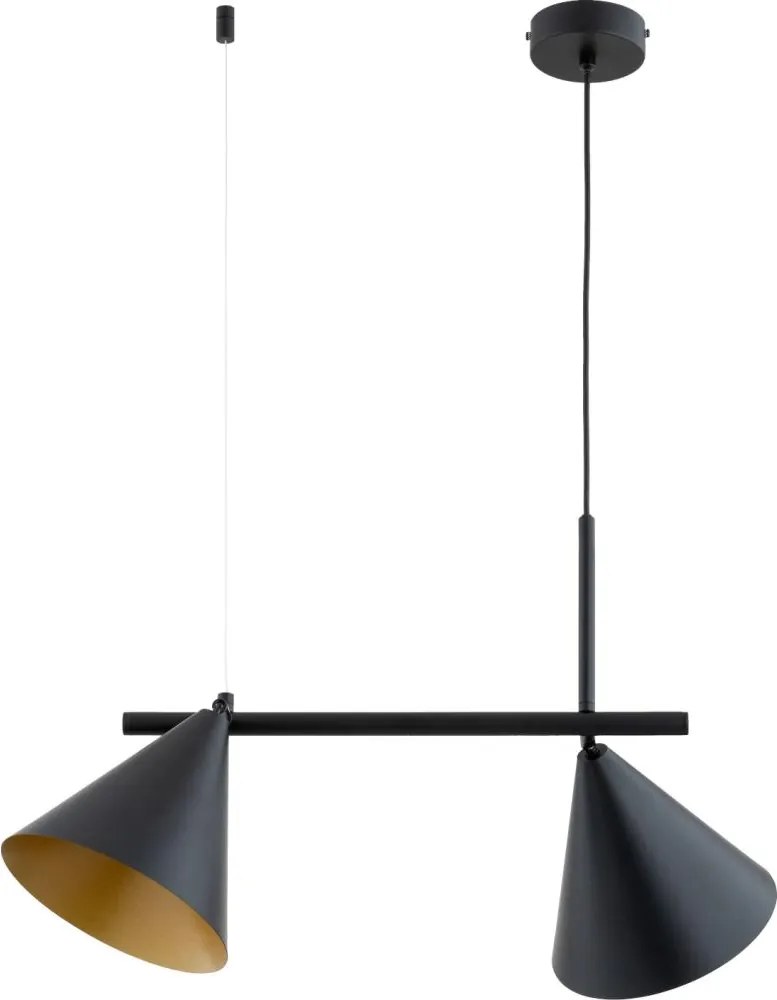 Żyrandol na lince ZELTA 2xE27/15W/230V czarny