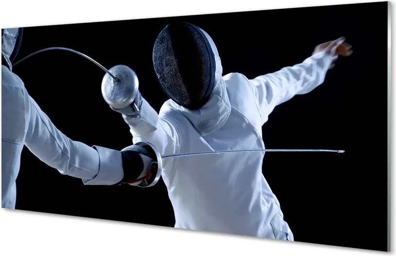 Szkło do Kuchni na Ścianę Drużyna w Białych Strojach