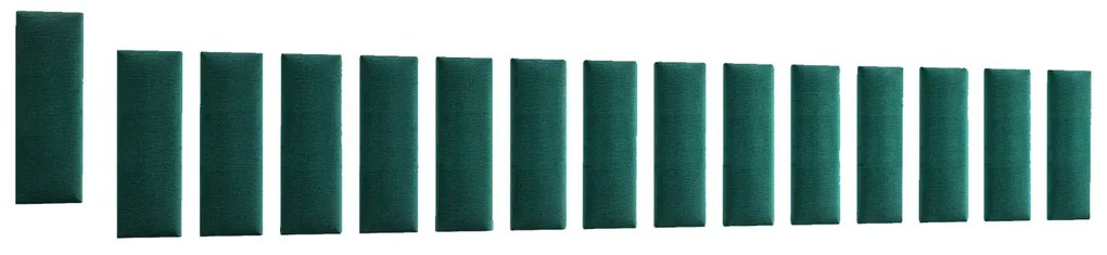 Zestaw 15 paneli tapicerowanych QUADRATTA 210x60 zielony ELTAP