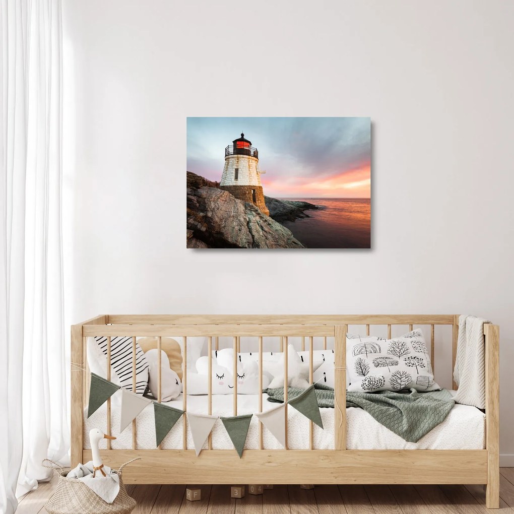 Obraz na szkle - Latarnia morska Castle Hill (70x50 cm)
